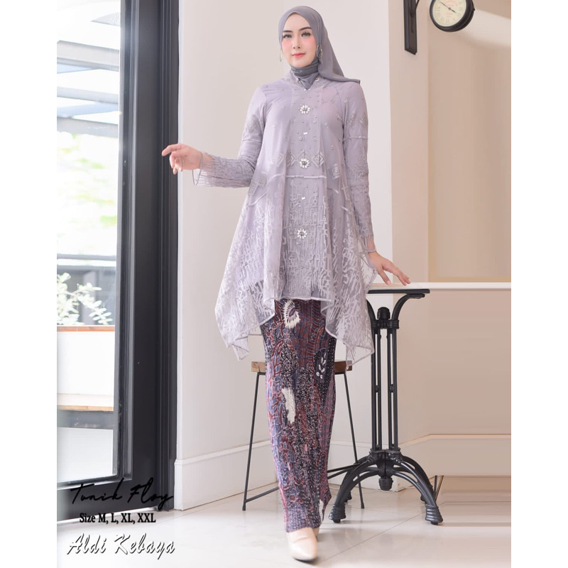 Permata Olshop / Kebaya Floy Kartini Payet Modern FM / Kebaya Modern / Kebaya Busui Payet Mewah / Kebaya Kartini Tunik  Busui / Kebaya Wisuda / Kebaya Kondangan / Kebaya Floy Payet Jumbo / Kebaya Jumbo Ld 130cm