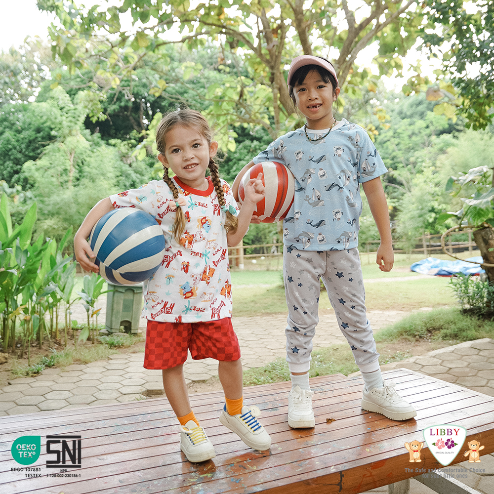 Libby Setelan Oblong Pendek Celana Panjang Summer Games Baby Collection