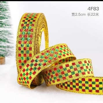 

hiasan pita 22m ketupat dekorasi dekor lebaran parcel idul fitri parsel bingkisan motif ketupat wajik rol meter meteran