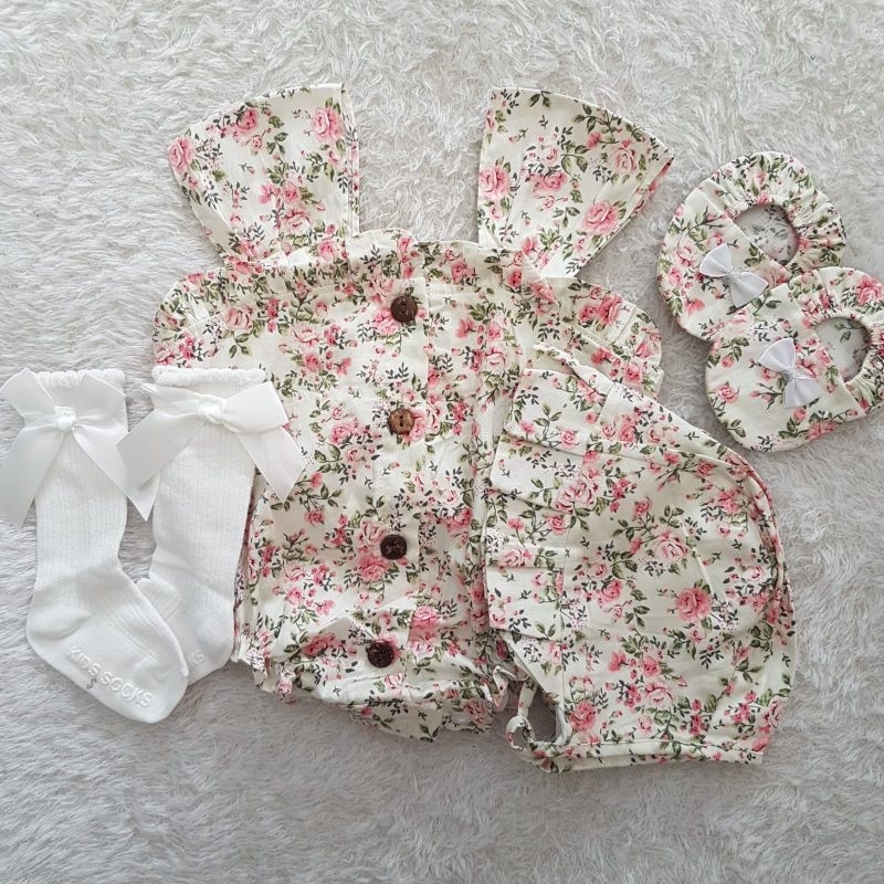 Baju Bayi Shabby flower jumper