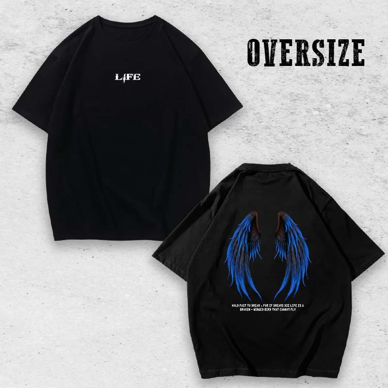 ADDSTYLE - OVERSIZE T-SHIRT LIFE / BAJU KAOS OVERSIZE PRIA DISTRO / BAJU KAOS OVERSIZE LENGAN PENDEK