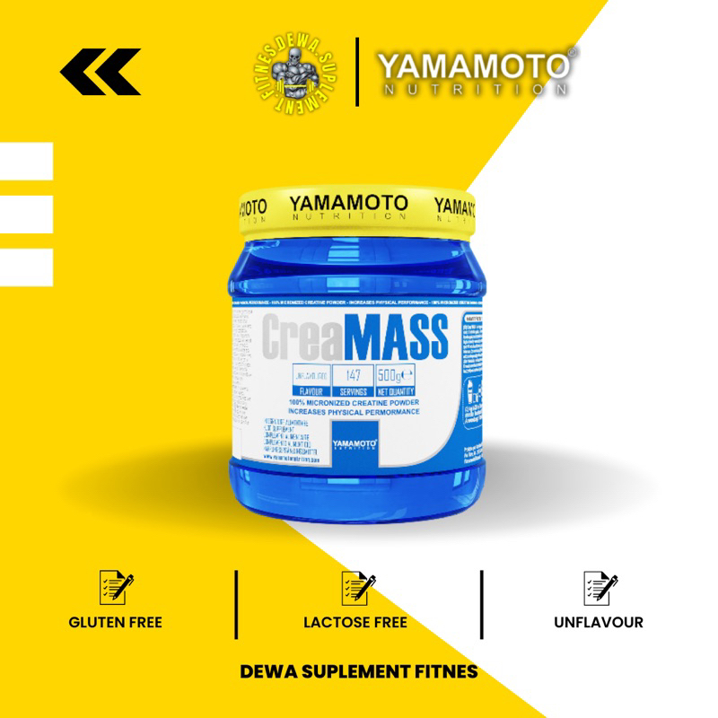 YAMAMOTO NUTRITION CREAMASS CREA MASS CREATINE MONOHYDRATE 500 GRAMS 147 SERVING