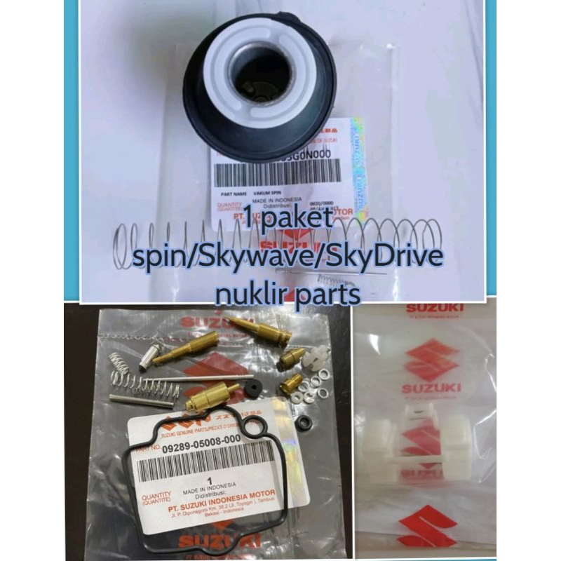REPAIRKIT PELAMPUNG KARBURATOR VAKUM SPIN SKYDRiVE SKYWAVE REPAIRKIT+VAKUM KARBURATOR+PELAMPUNG KARB