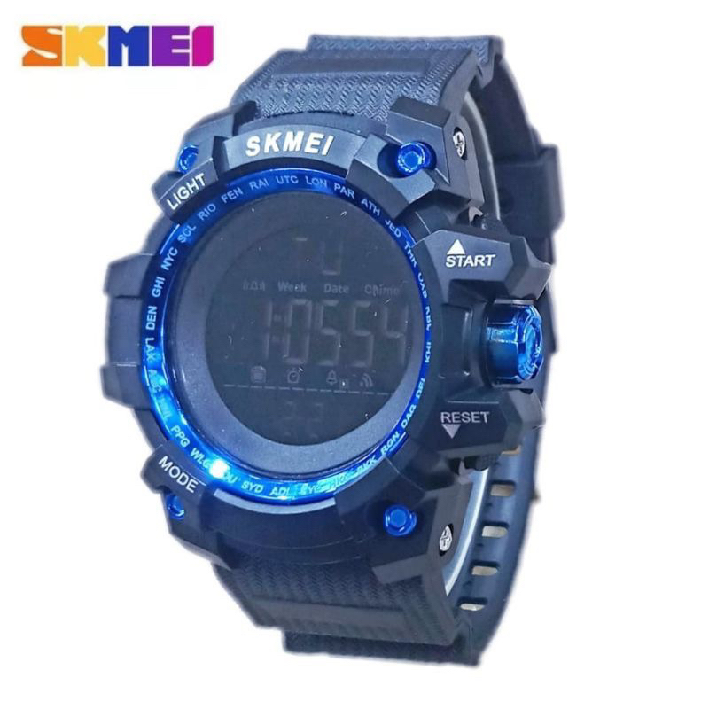 (Grosir)Jam Tangan Pri Skmei Digital Water resist/Anti Air Strap Rubber/Karet(Cod Dikirim jakarta)