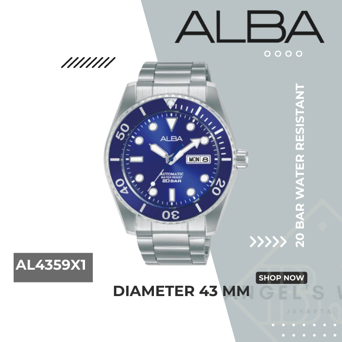 Jam Tangan Pria Alba AL4359 Stainless Automatic AL4359X1