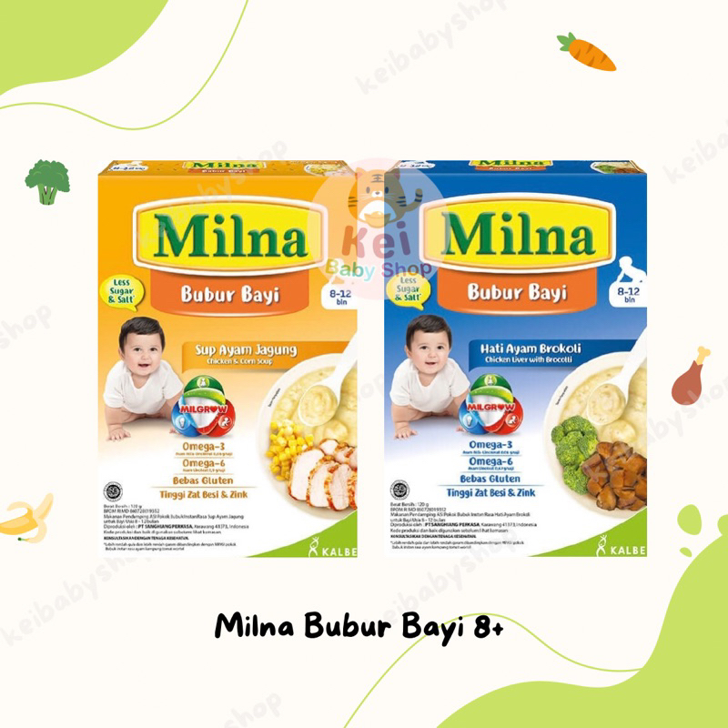 Milna Bubur Bayi Reguler 8+ / Bubur MPASI Bayi