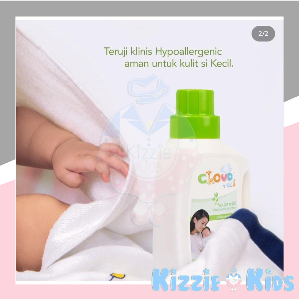 Cloud Extra Mild Baby Laundy Detergent 1200ml/Detergent Bayi Berbahan Alami 1,2 Ltr BY VELVET JUNIOR