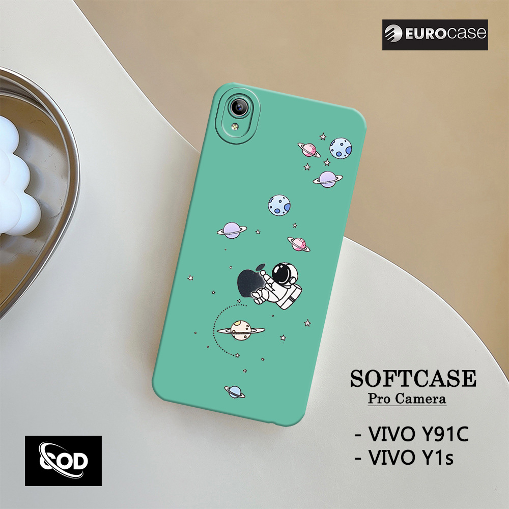 Casing Hp Vivo Y91c / Y1s  - Fashion Case Astronot - Soft Case Hp Vivo Y91c / Y1s Terbaru - Kesing H