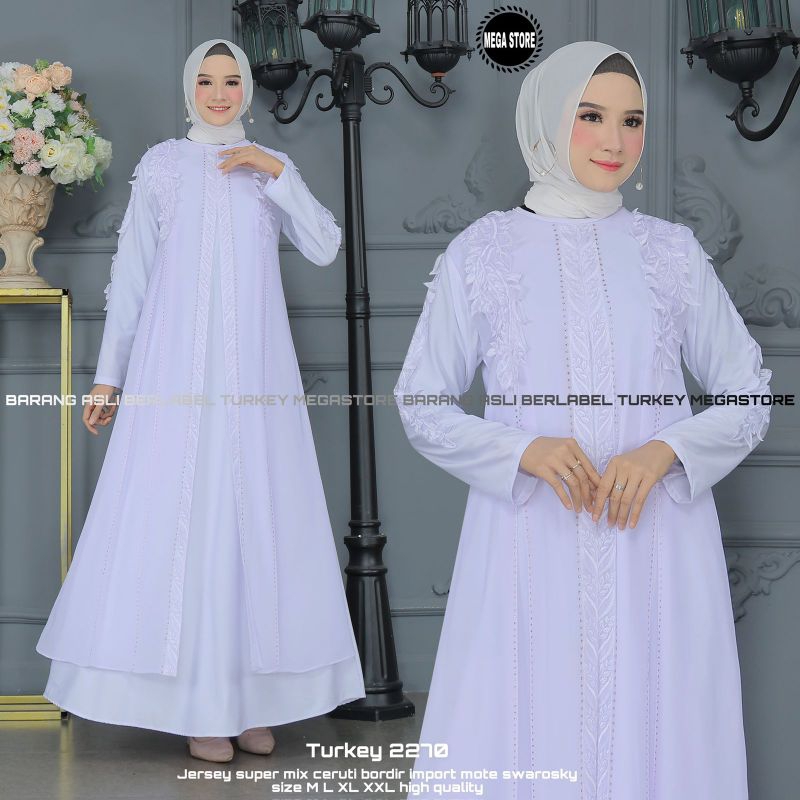 Gamis Abaya Turkey 2270 Mega Store  Longdress Busana Muslimah