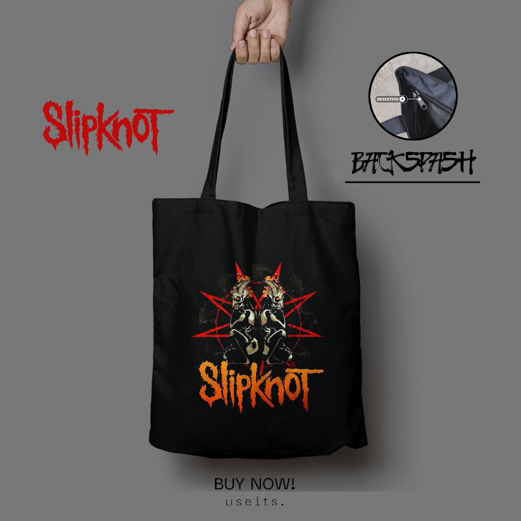 Totebag Tas Band Slipknot Custom Pria Wanita - SLIPKNOT