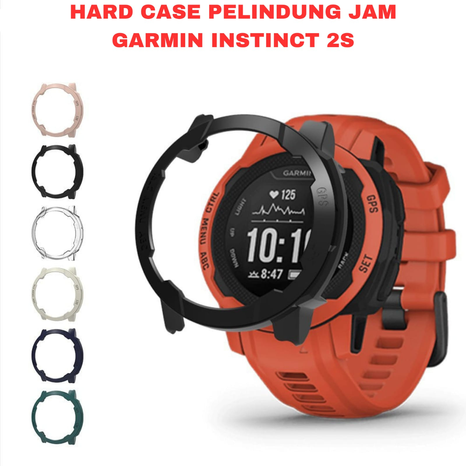 Casing Case Cover Hard GARMIN INSTINCT 2s  Bumper Pelindung Jam