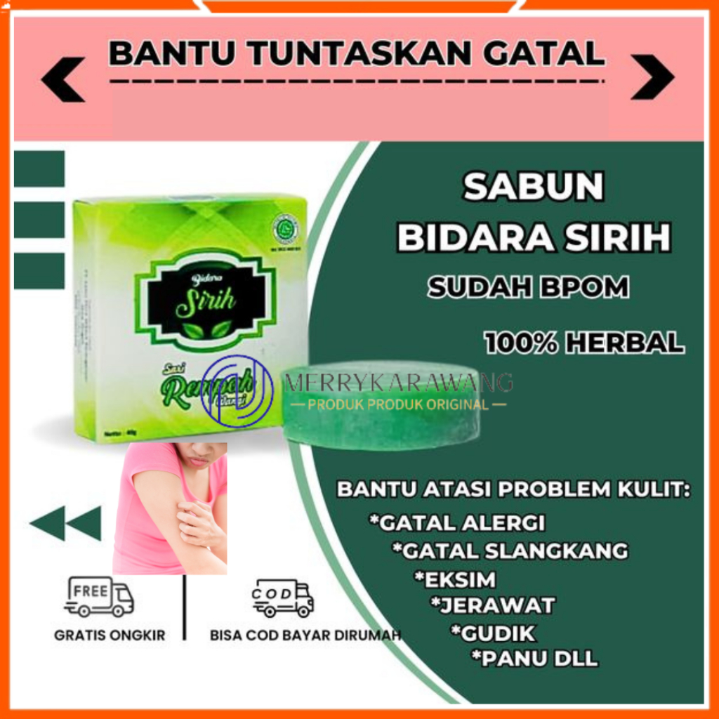 Sabun Gatal Bidara Sirih Obat Kulit Gatel,Eksim,Scabies,Kudis