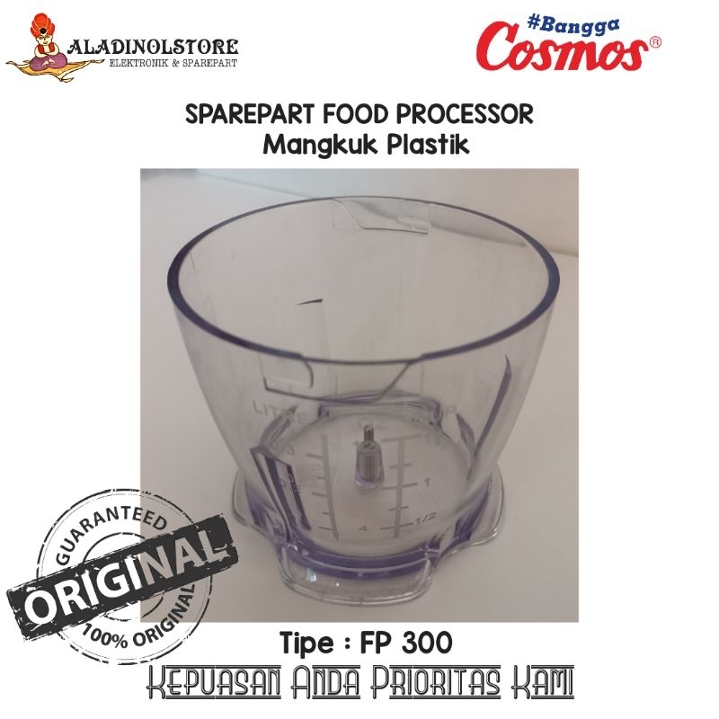 Gelas Mangkuk Tutup & Pisau Food Processor Bowl Cosmos FP 300 Original