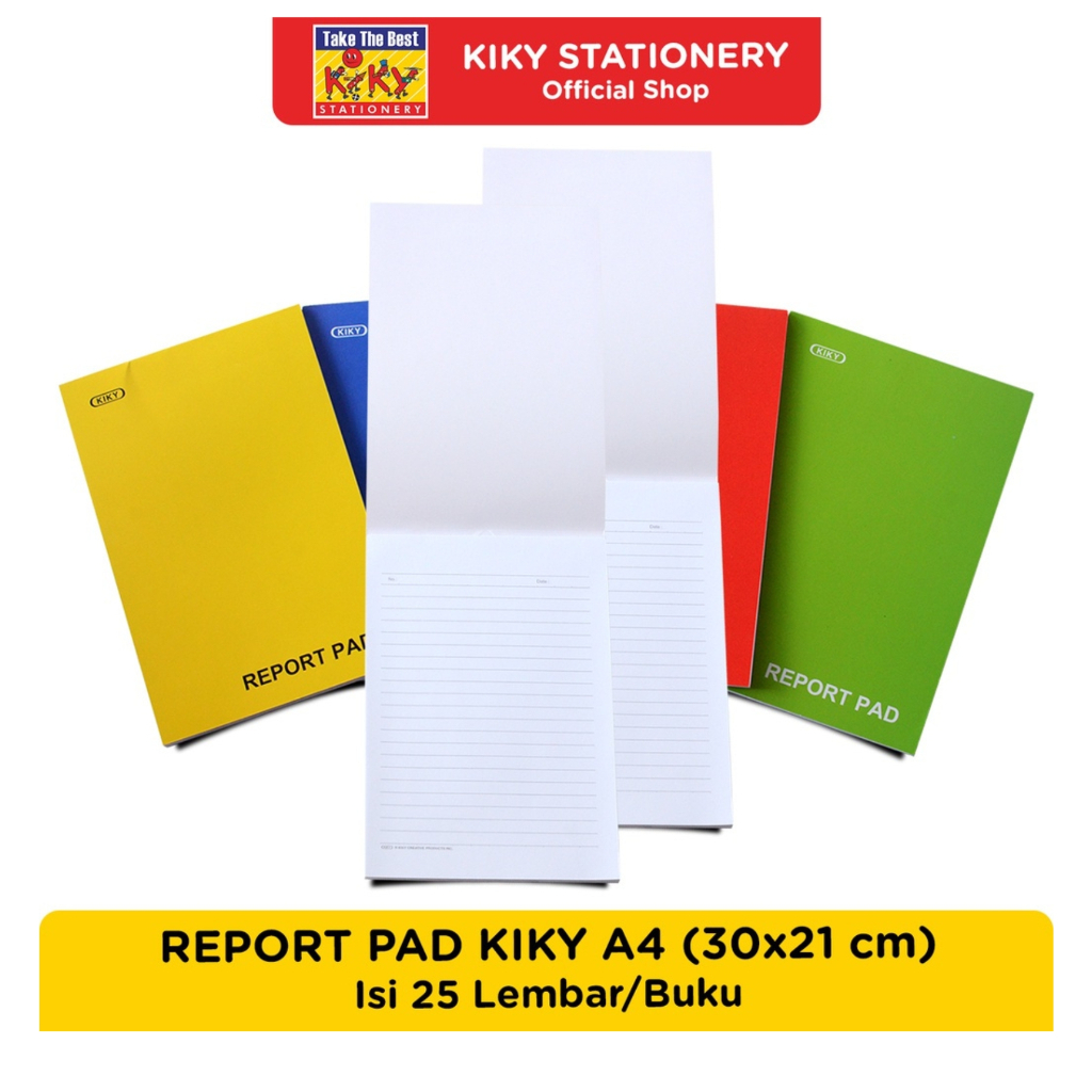 

Report Pad / Note Pad Ukuran A4 Kiky 25 Lembar - Satuan