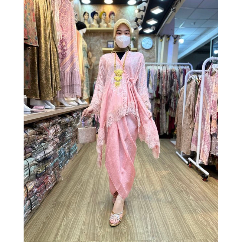 LILI SET KIMONO BATIK / GAMIS BATIK / GAMIS KONDANGAN WANITA