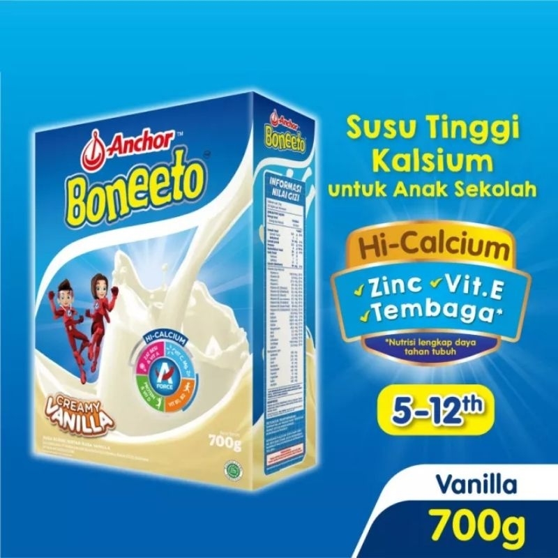 

Susu Boneto Coklat & Vanila 700 G.Susu Tinggi Anak