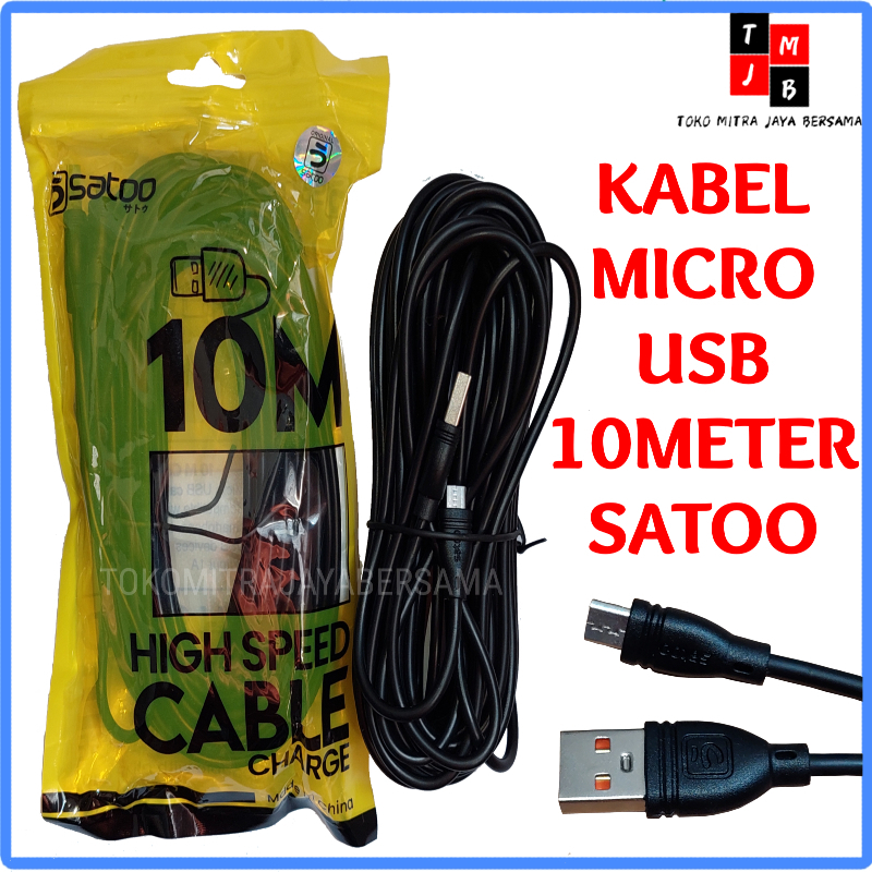 KABEL MICRO USB PANJANG 10METER 5METER 3METER MIKRO USB 10 METER 5 METER 3 METERSATOO 10M 5M 3M