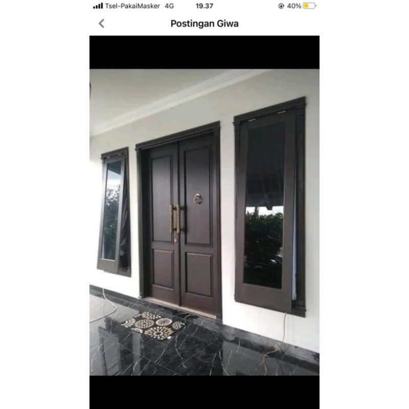 set pintu utama minimalis pintu kupu-kupu