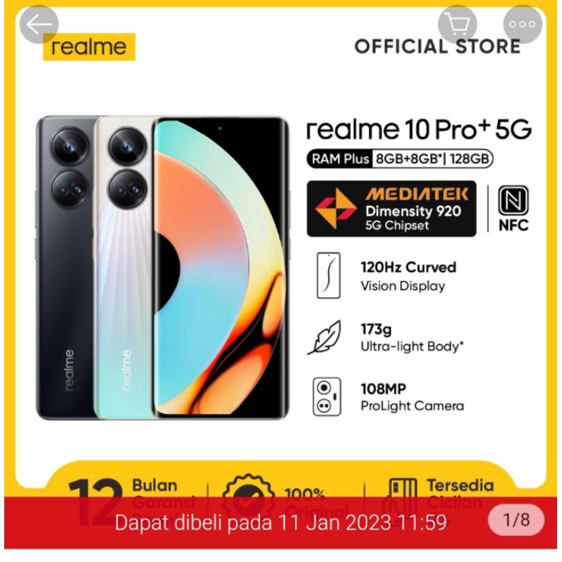 realme 10pro+ 8/256