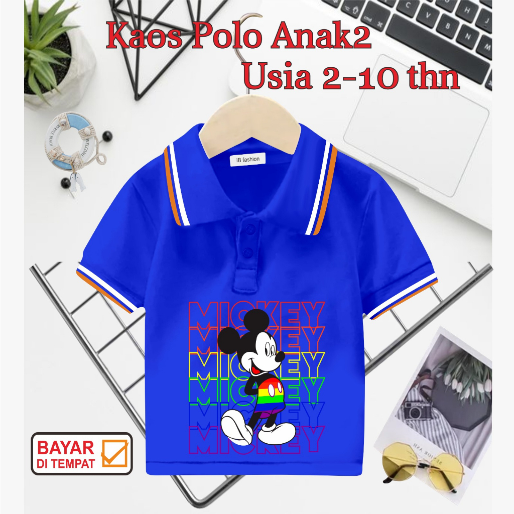 ((IB))KAOS ANAK2 KERAH POLO/M1CKEY DIGIITAL SABLON