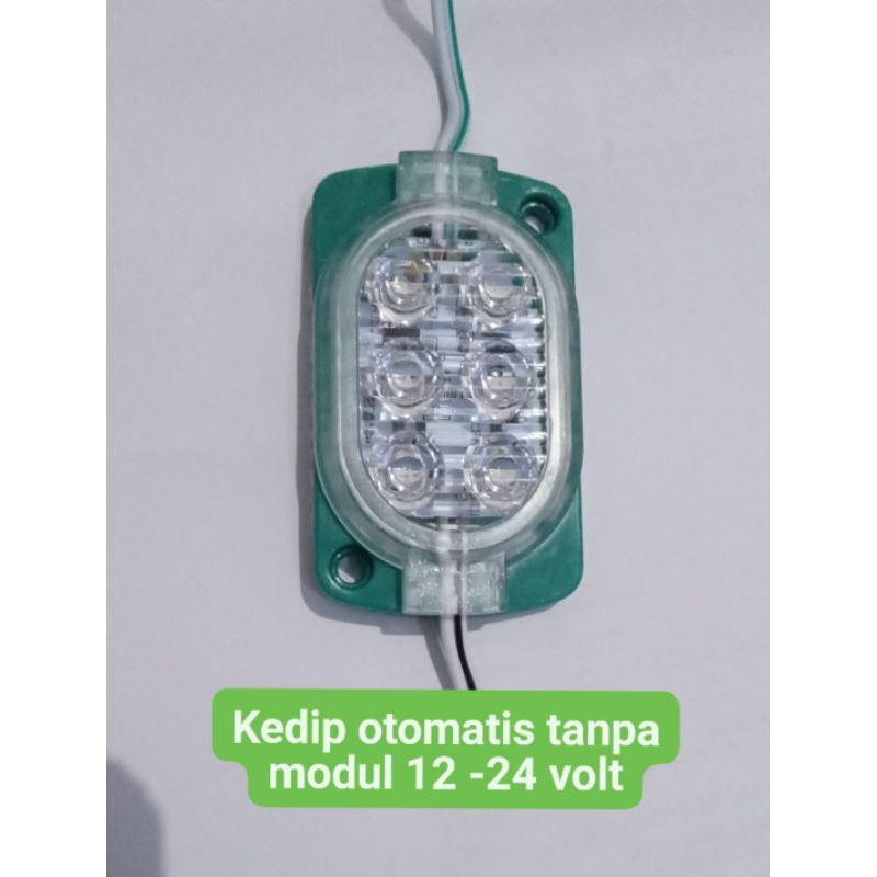 lampu led  kedip tanpa modul otomatis ultrasonic 6 mata