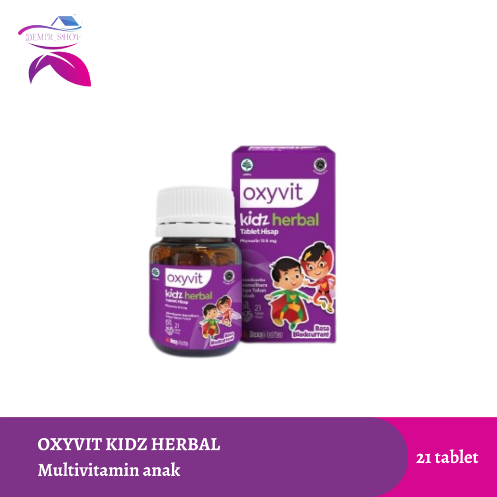 Oxyvit Kidz Herbal 21 Tablet Hisap Multivitamin Anak