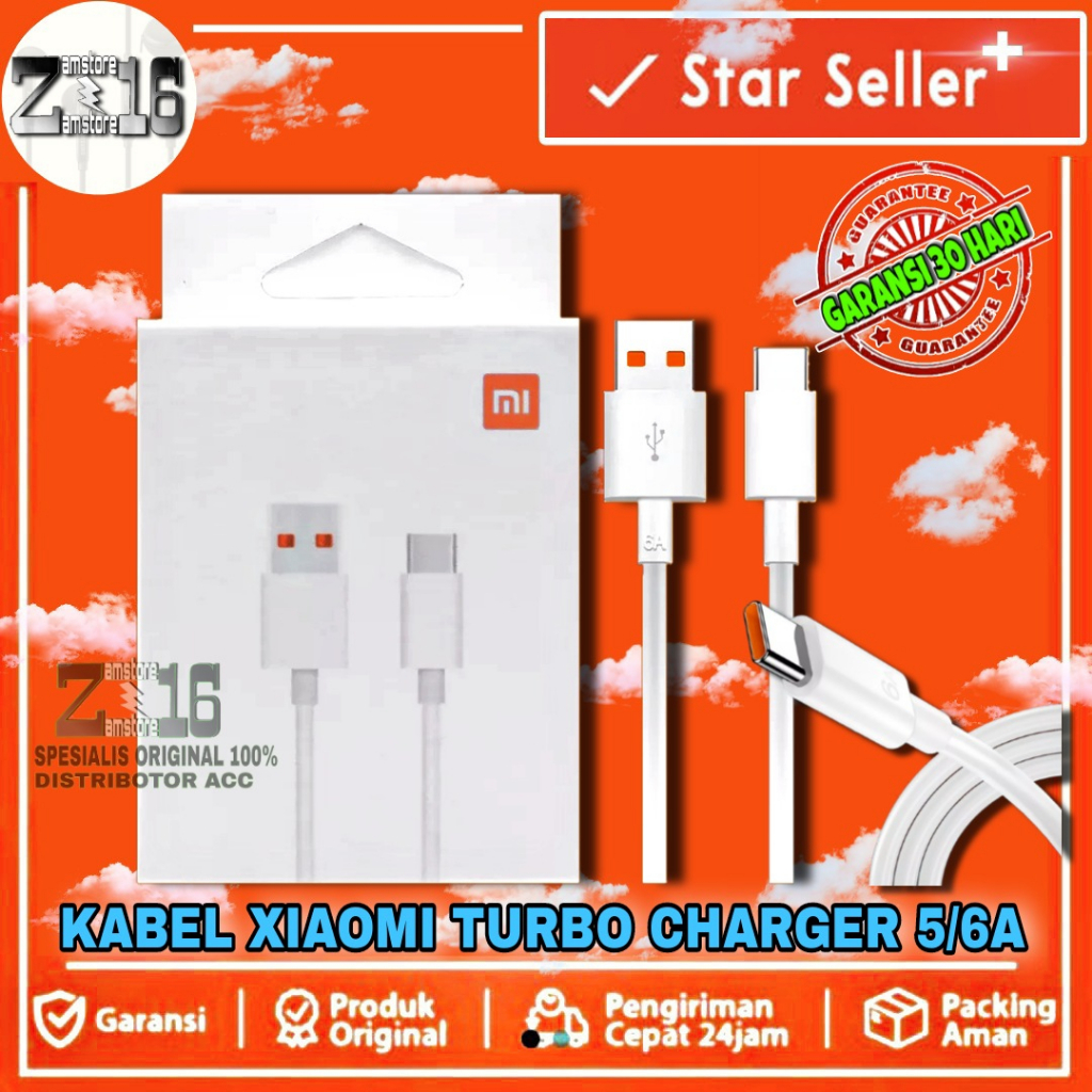 Kabel Data Xiaomi Redmi 10X Pro Redmi Note 9 Pro TURBO CHARGE Original 100% USB Type C