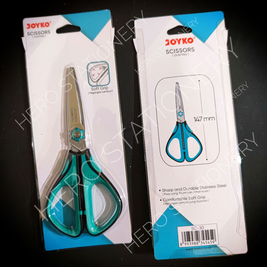 

Joyko gunting medium soft grip scissors SC-30