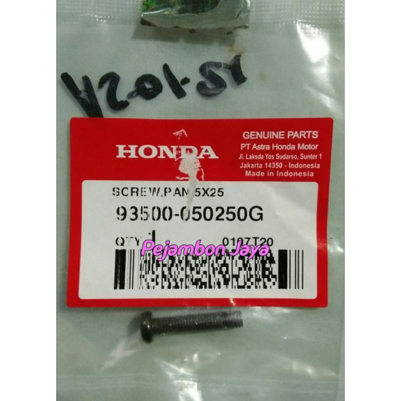 93500050250G SCREW PAN 5X25