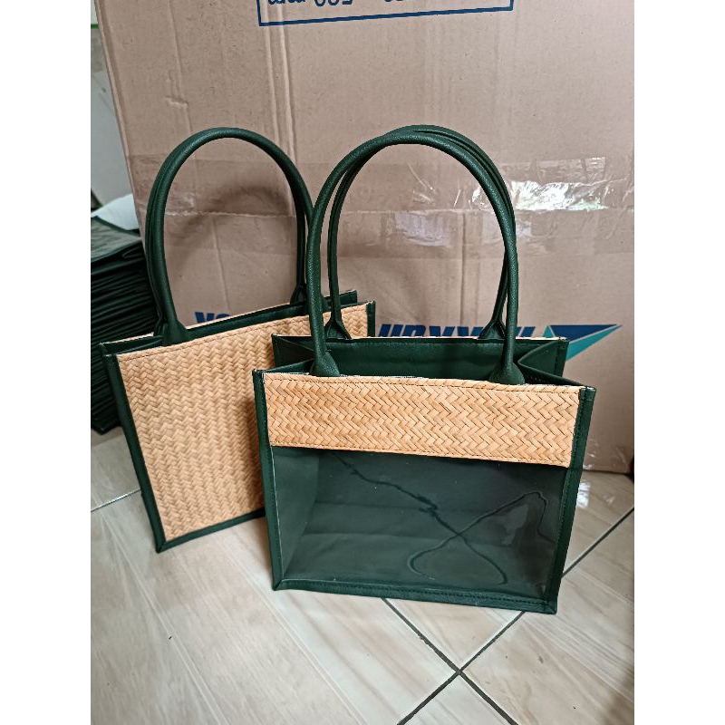 Tas Mika Aesthetic Premium / Tas Hadiah Transparan Termurah Gift Hampers Idulfitri Natal