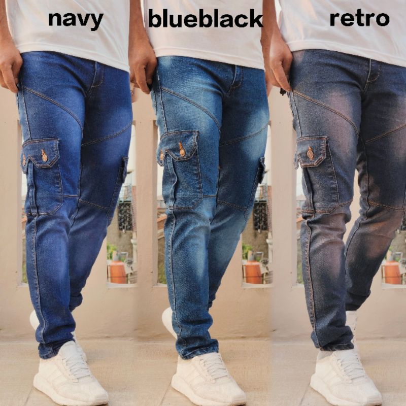 Celana Jeans Ripped Sobek Pria Sobek Puring