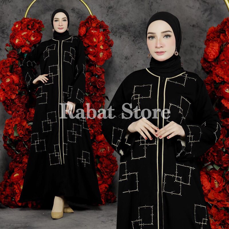 ABAYA BORDIR MUSLIM KAMILA (BUSUI) CANTIK MURAH COD