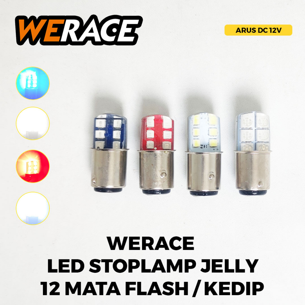 [WERACE] LAMPU LED STOP JELLY 12 MATA FLASHING