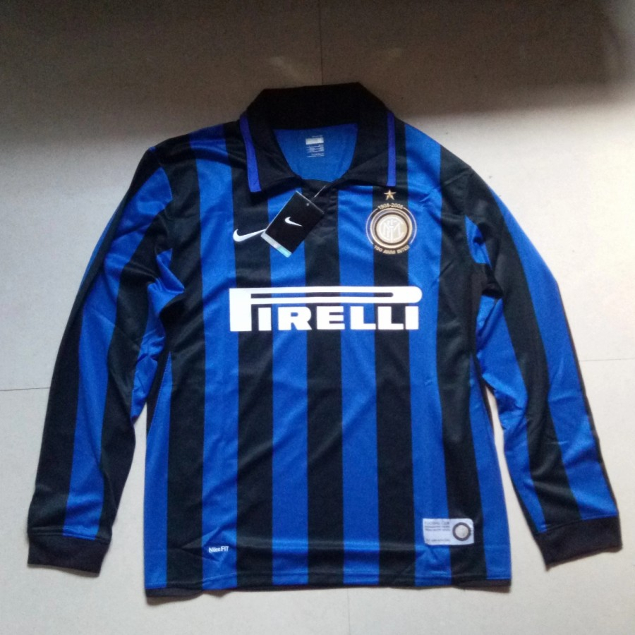 Jersey Inter centenary 2007 2008 grade AAA lengan panjang BNWT