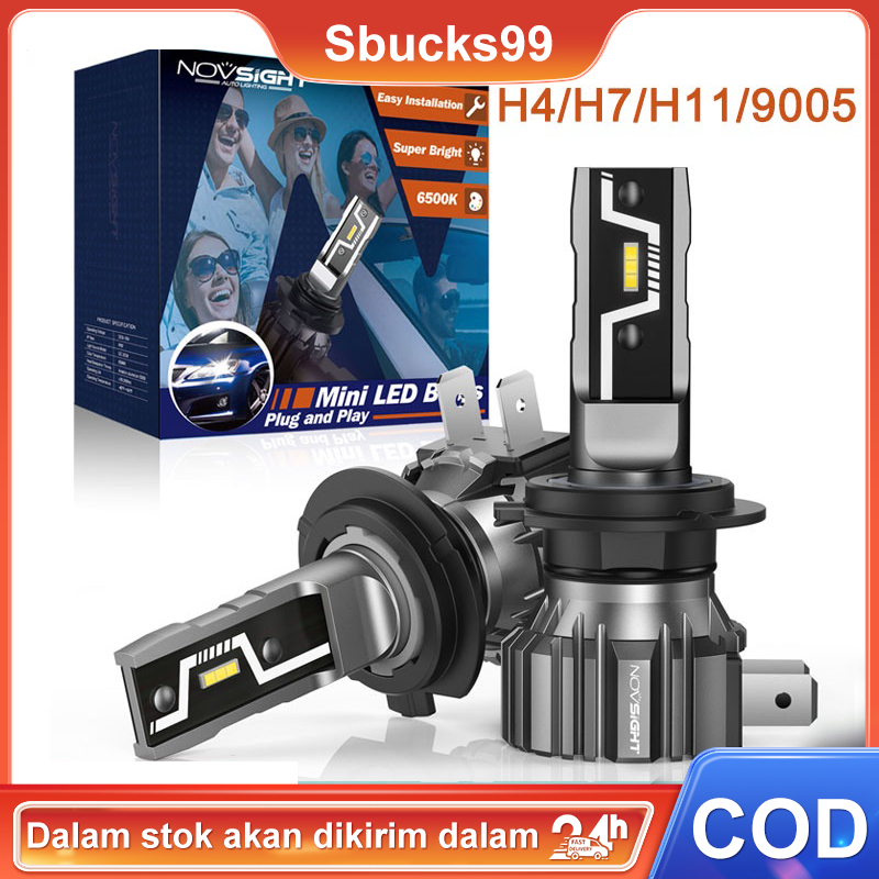 Novsight H4 Led Headlight For Car Headlamp N57 H7 H11 9005 Fog Spot Lights 50W 10000LM 32V Garansi 1 Tahun