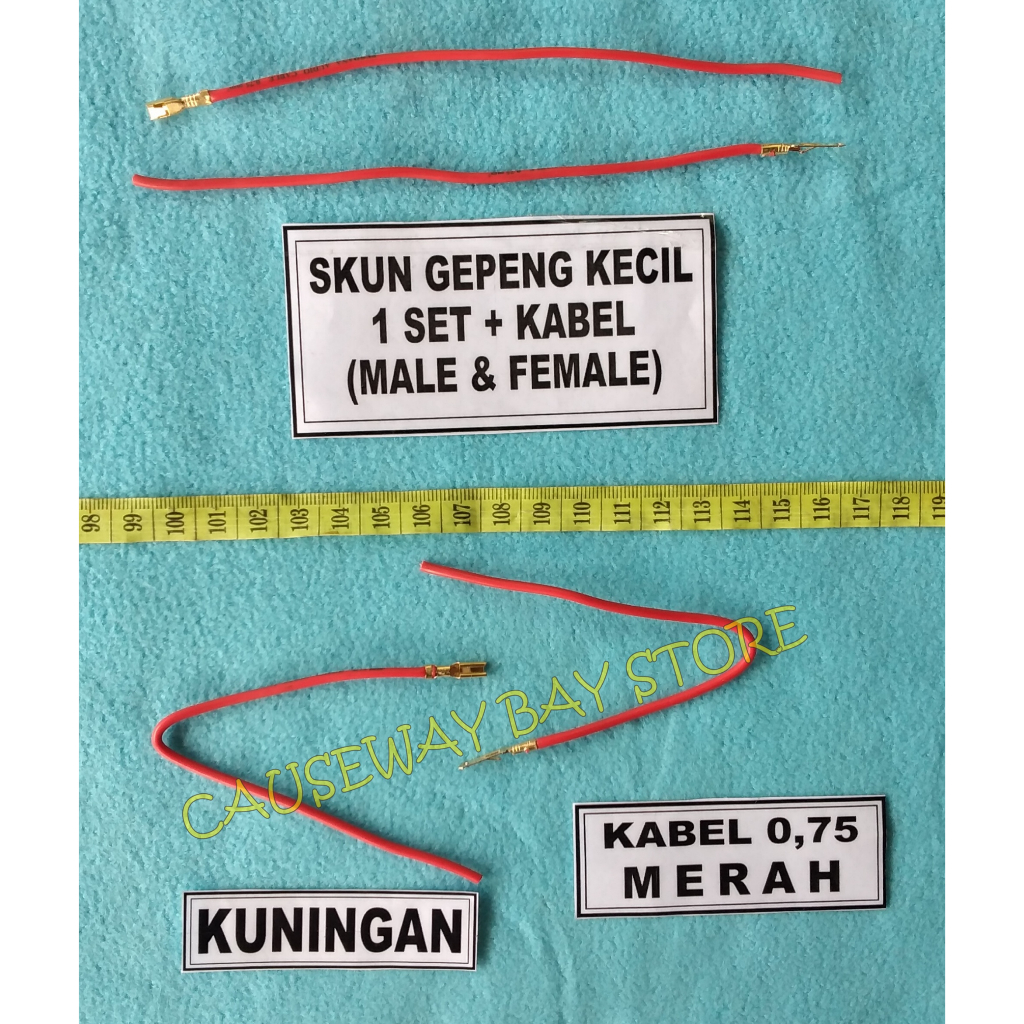 SKUN GEPENG KECIL ( CDI ) 1 SET + KABEL ( MALE & FEMALE ) MERAH