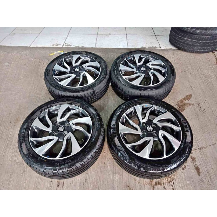 Velg Mobil Bekas Ring 16 Lubang 4 STD NEW BALENO R16X6 4X100 ET50 BAN 195 55 R16