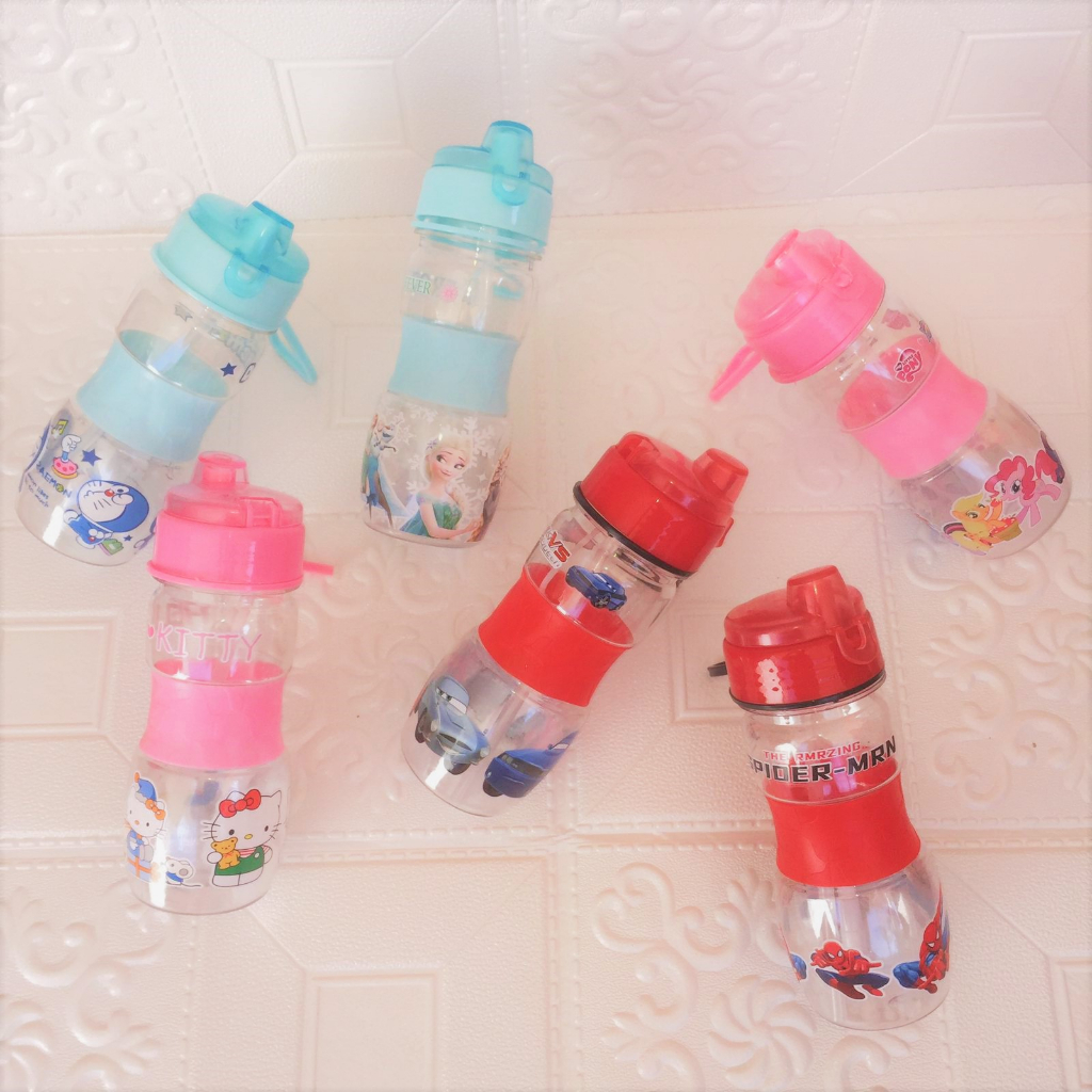 Mikusoo BOTOL MINUM ANAK SEDOTAN KARAKTER BPA FREE 400 ML