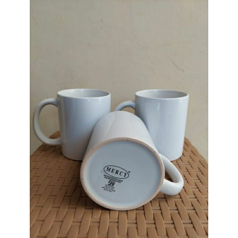 Mug Sublim Coating Siap Press Import/Mug siap pres/Mug Coating Polos 1 Lusin