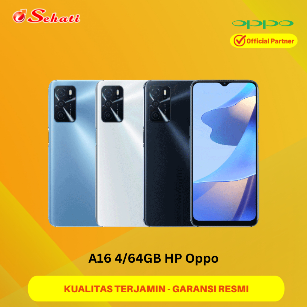 OPPO HANDPHONE/OPPO A16/OPPO A16 RAM [4/64GB] TERBARU - BERGARANSI