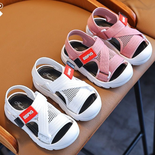 Sandal Anak Laki-laki Baby Kids AIDEN Tali Belakang Karakter Import Luar / Sepatu Sandal Anak Sepatu Kain Bernapas Warna Solid Kain Lembut Tidak Melukai Kaki Anda