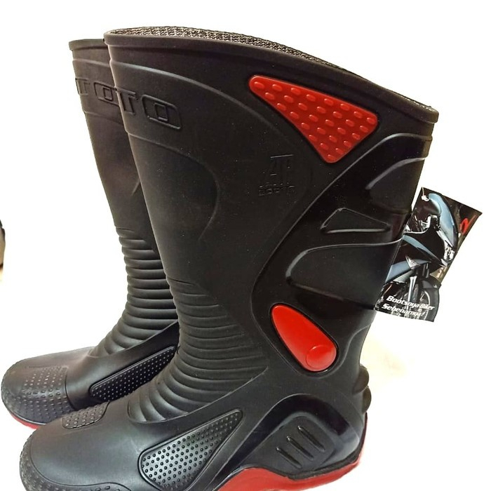 Sepatu Boot Karet AP Moto 2 Ori Murah Sepatu PVC Hitam Sepatu Boot Moto