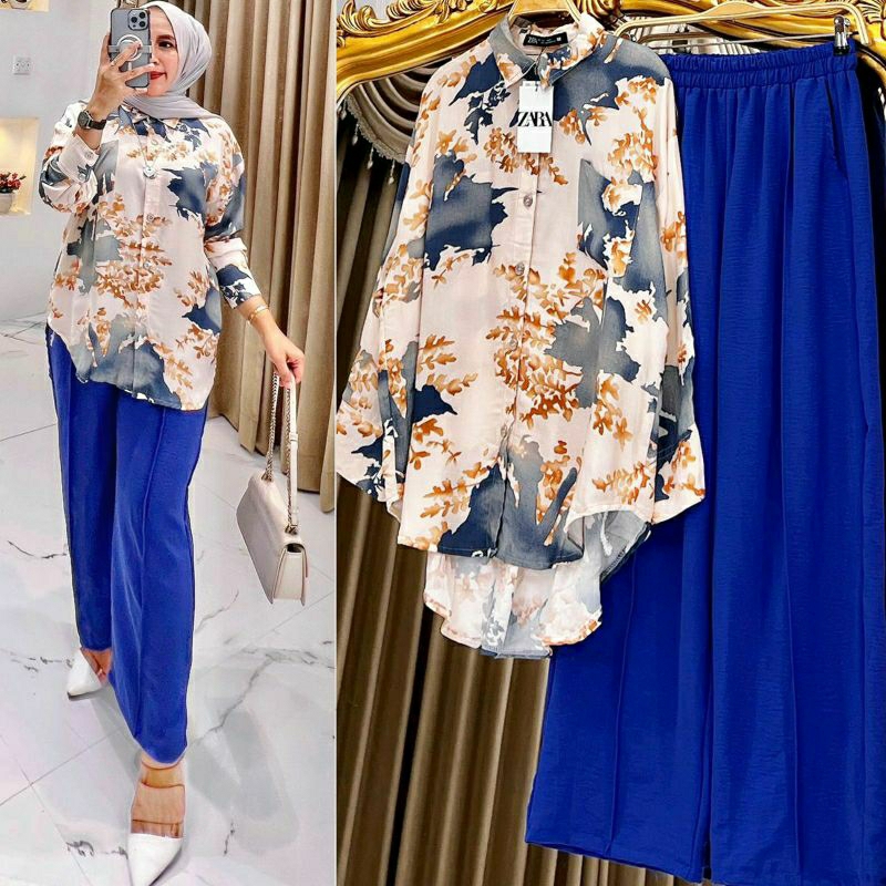 Betrice Set, SETELAN RAYON CANTIK MODIS FIT XXL LD 139 BAHAN TOP RAYON PREMIUM PANTS CRINKLE IMPORT KANCING AKTIF TERMURAH OOTD KEKINIAN TERLARIS