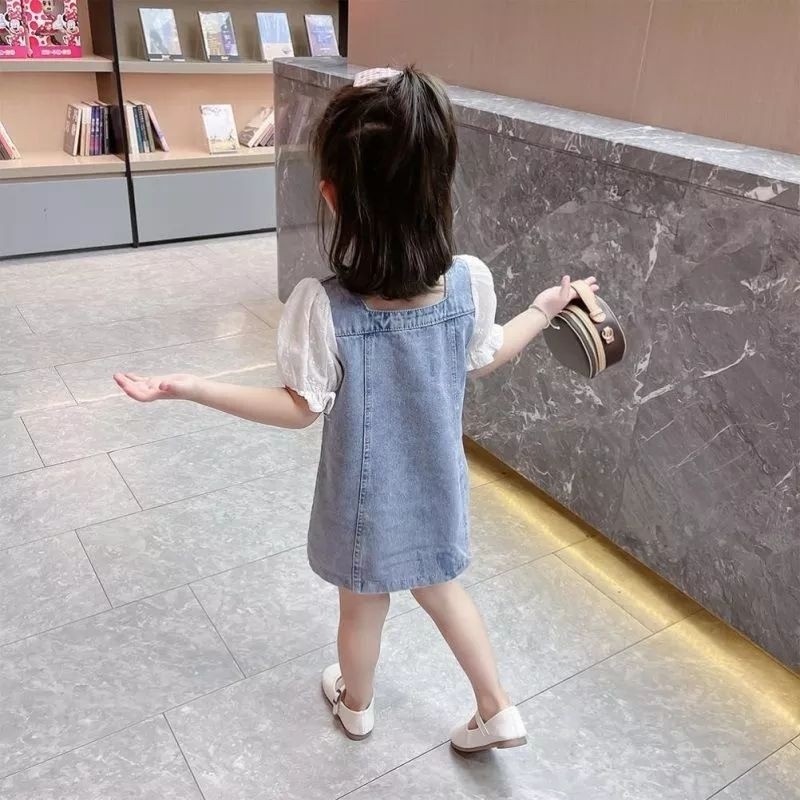 DRESS ANGELA KOREA STYLE JEANS ANAK 1-5 TAHUN