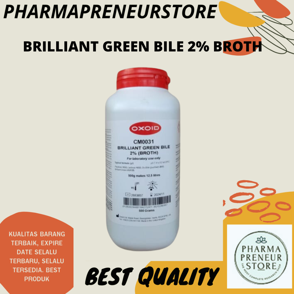 BRILLIANT GREEN BILE 2% BROTH 500 GRAM OXOID BEST QUALITY