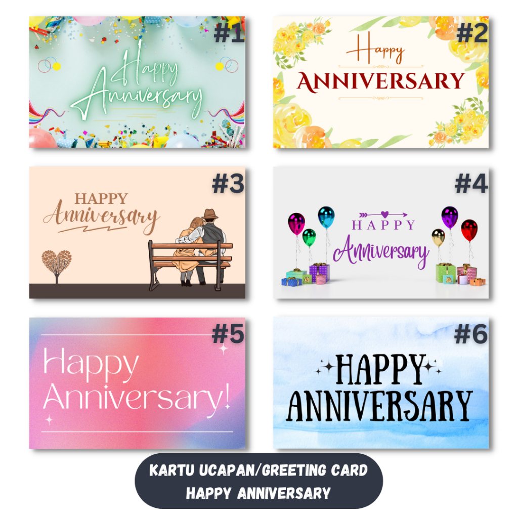 Kartu Ucapan Happy Anniversary | Greeting Card Happy Anniversary | Kartu Hampers Happy Anniversary |