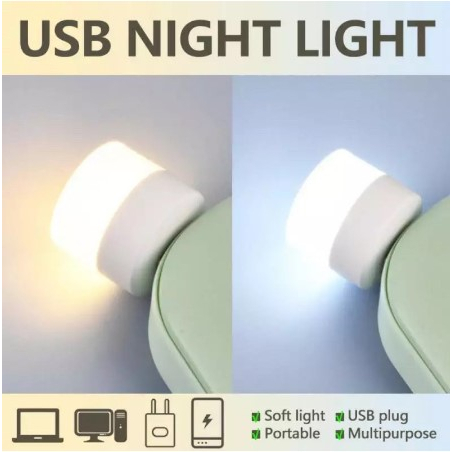 Lampu Tidur Aesthetic Mini USB Hemat Listrik Tempel Dinding Colokan LED Kamar Lucu