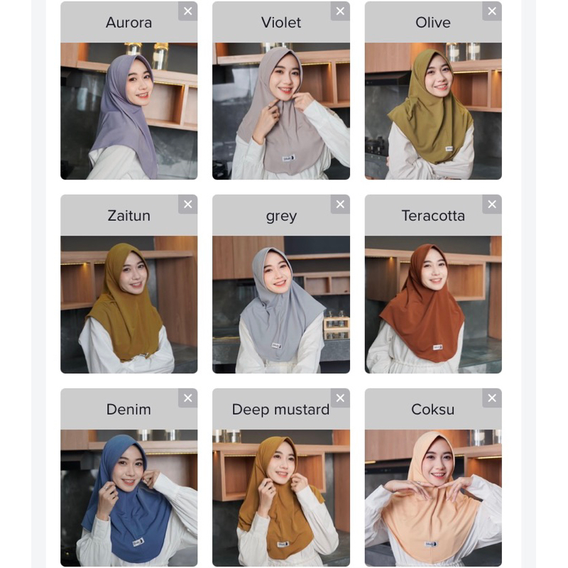 Paket Usaha Combo 10 Pcs Daily Hijab Instan Size M