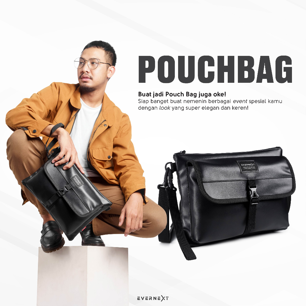 Tas Selempang Handbag Waterproof Waist Bag Multifungsi Pria Anti Air Anti Sobek Pouch Kulit Premium