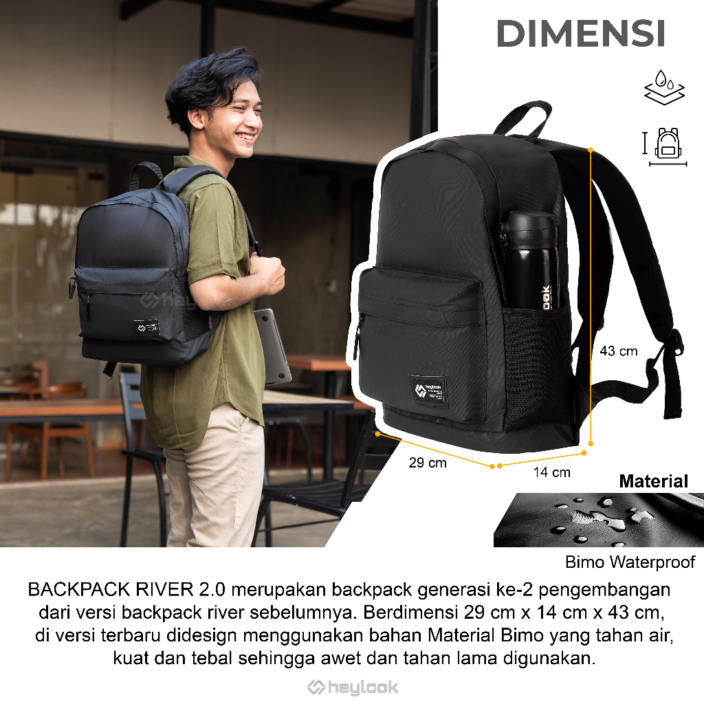 Backpack Ransel Pria Wanita Ransel Korea Tas Punggung Ransel Rekreasi Perjalanan Tas Ransel Waterproof Anti Air